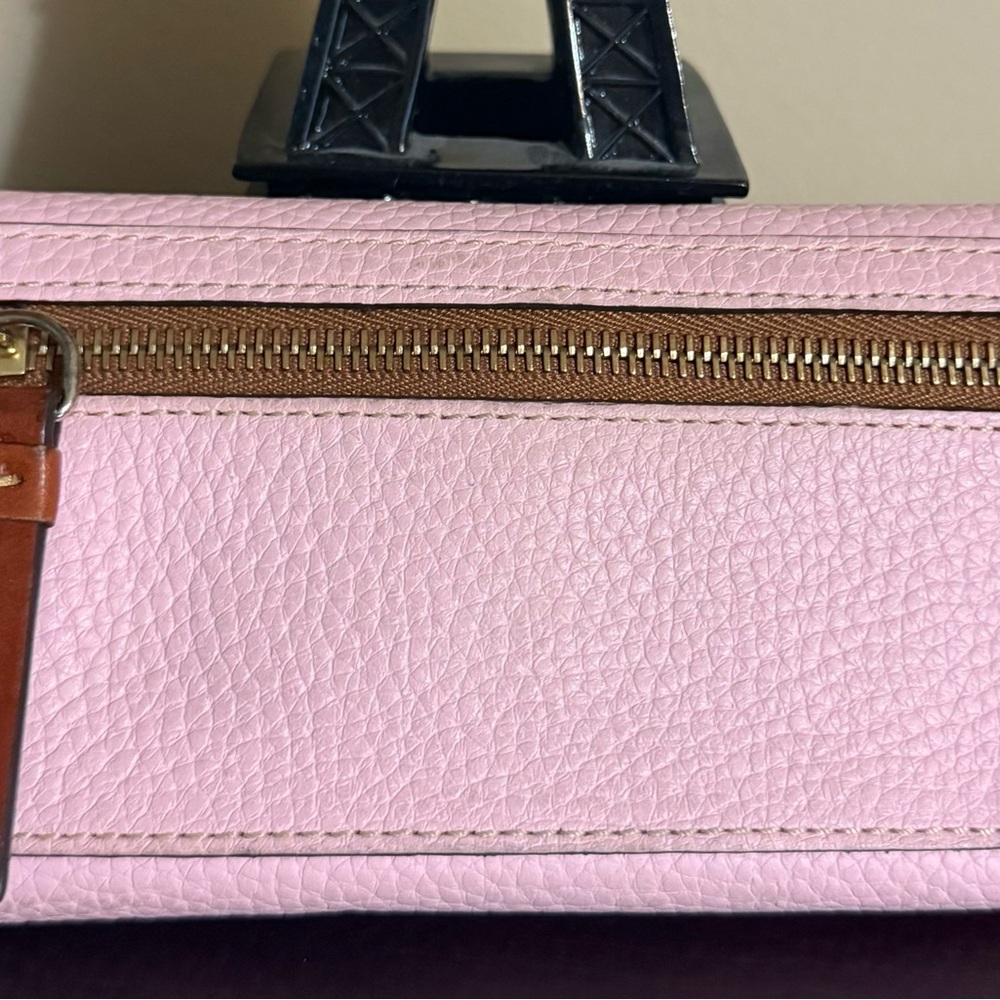 Dooney & Bourke Pink and Brown Leather Wallet - Picture 2 of 3